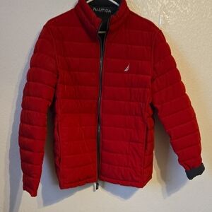 Nautica Vibrant Red Quilted Jacket